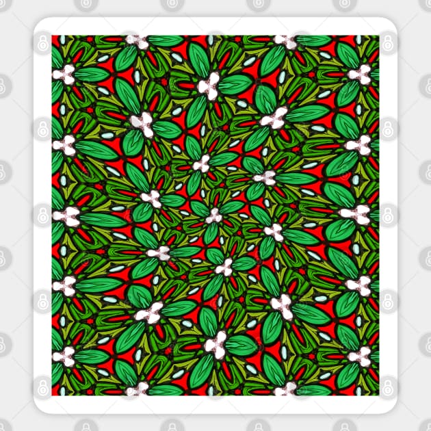 Colorful Glass Flower Pattern Sticker by PatternFlower